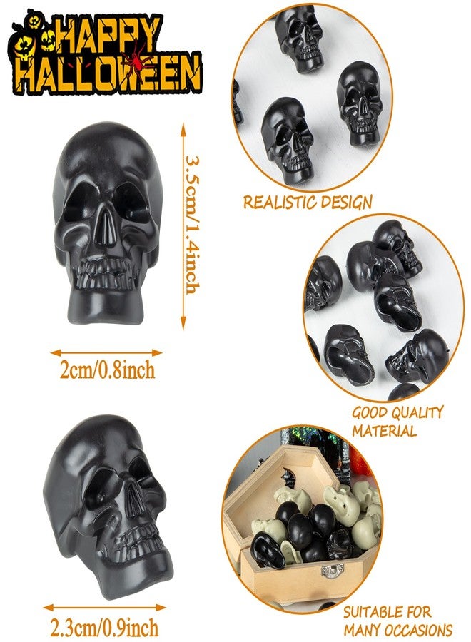 SUNREEK 20 Pieces Halloween Skulls, Realistic Looking Skulls Human Skeleton Head Skull for Halloween Bar Home Table Decoration (0.8 * 0.9 * 1.4 Inches) - Image 2